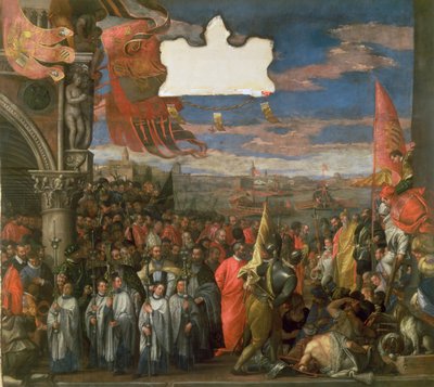 The Doge Andrea Contarini Returning Victorious from Chioggia by Paolo Veronese